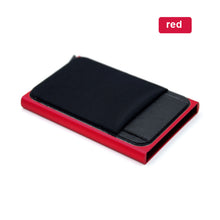 YUECIMIE Slim Aluminum Wallet With Elasticity Back Pouch ID Credit Card Holder Mini RFID Wallet Automatic Pop up Bank Card Case