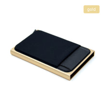 YUECIMIE Slim Aluminum Wallet With Elasticity Back Pouch ID Credit Card Holder Mini RFID Wallet Automatic Pop up Bank Card Case