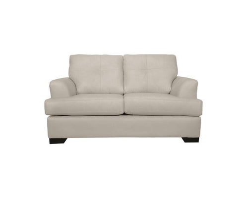 SBF Upholstery Zurick Series Leather Match Loveseat in Bisque Free Delivery