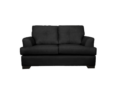 SBF Upholstery Zurick Series Leather Match Loveseat in Black Free Delivery
