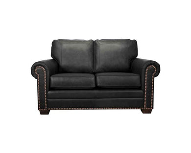 SBF Upholstery Leather Match Loveseat in Black Free Delivery