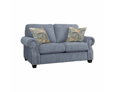 Decor-Rest Rico Collection Fabric Loveseat in Bombshell Sky/Freshwater Sky Free Delivery