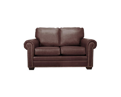 SBF Upholstery Leather Match Loveseat in Brown Free Delivery