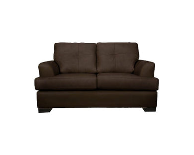 SBF Upholstery Zurick Series Leather Match Loveseat in Brown Free Delivery