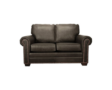 SBF Upholstery Leather Match Loveseat in Chocolate Free Delivery