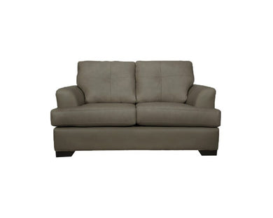 SBF Upholstery Zurick Series Leather Match Loveseat in Cobblestone Free Delivery