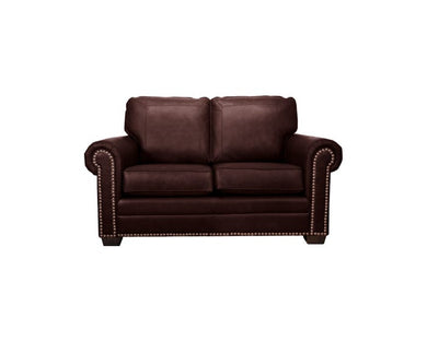 SBF Upholstery Leather Match Loveseat in Cranberry Free Delivery