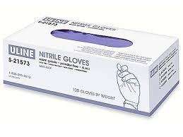 ULINE SAFE-FLEX NITRILE GLOVES PACK OF 100