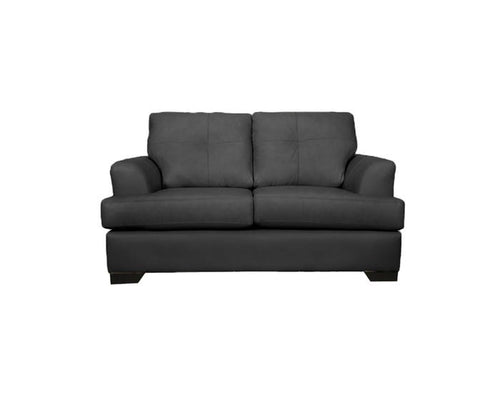 SBF Upholstery Zurick Series Leather Match Loveseat in Grey Free Delivery