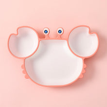 hibobi Baby Bowls Plates Spoons Silicone Suction Food Tableware BPA Free Non-Slip Baby Dishes Crab Food Feeding Bowl for Kids