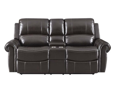 High Society Vanetta Series Manual Reclining Loveseat in Espresso Free Delivery