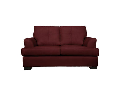 SBF Upholstery Zurick Series Leather Match Loveseat in Merlot Free Delivery