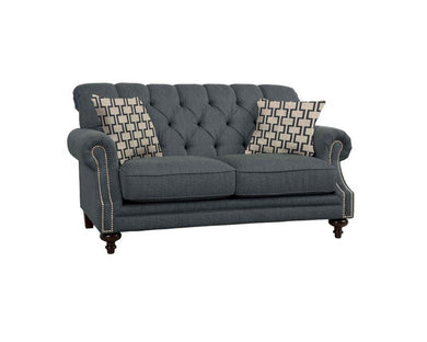 Décor-Rest Fabric Loveseat in Misty Graphite/Lock Graphite Free Delivery