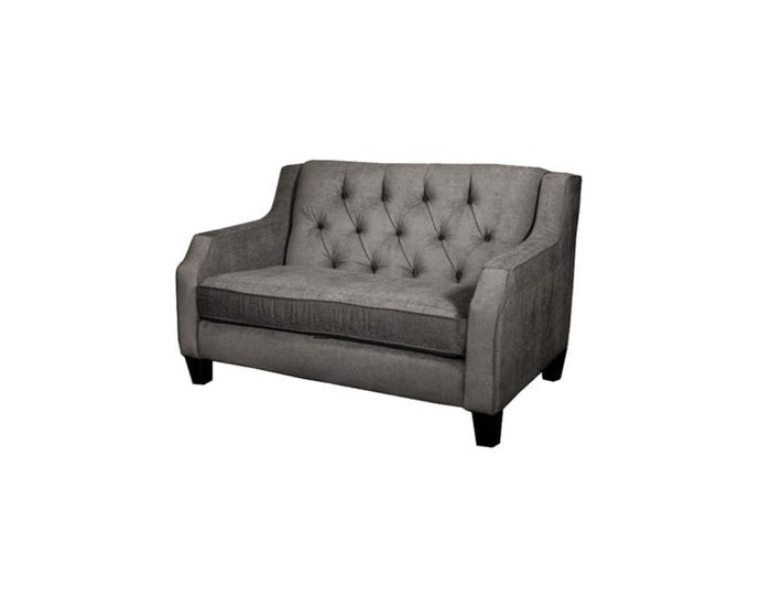 SBF Upholstery Fabric Tufted Loveseat in Fawn Free Delivery