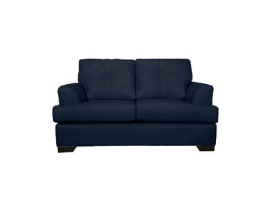 SBF Upholstery Zurick Series Leather Match Loveseat in Navy Free Delivery