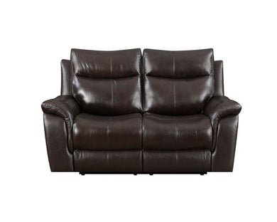 High Society Nova Leather Power reclining loveseat Dark Brown UNAXX Free Delivery
