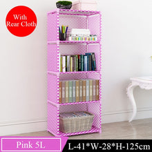 Simple Nonwoven Portable Book Shelf Kids Book Storage Floor DIY Diplay Stand Creative Modern Bookshelf for Home Decoration