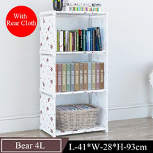 Simple Nonwoven Portable Book Shelf Kids Book Storage Floor DIY Diplay Stand Creative Modern Bookshelf for Home Decoration