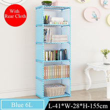 Simple Nonwoven Portable Book Shelf Kids Book Storage Floor DIY Diplay Stand Creative Modern Bookshelf for Home Decoration