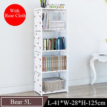 Simple Nonwoven Portable Book Shelf Kids Book Storage Floor DIY Diplay Stand Creative Modern Bookshelf for Home Decoration