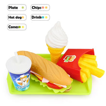 Children Simulation Food Hamburger Hotdog Kitchen Toy Set Pretend Play Miniature Snack Burger Educational Toys For Girl Kid