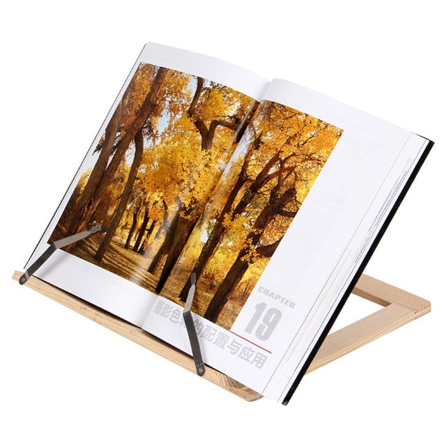 Wooden Frame Reading Bookshelf Bracket Book Reading Bookend Tablet PC Support Music Stand Wood Table Drawing Easel Stationery