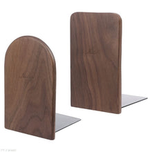 Walnut Wood Book Stand Desktop Organizer Desktop Office Home Bookends Book Ends Stand Holder Shelf 13x8cm - DeliverMyCart.com