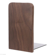 Walnut Wood Book Stand Desktop Organizer Desktop Office Home Bookends Book Ends Stand Holder Shelf 13x8cm - DeliverMyCart.com