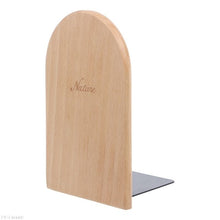 Walnut Wood Book Stand Desktop Organizer Desktop Office Home Bookends Book Ends Stand Holder Shelf 13x8cm - DeliverMyCart.com