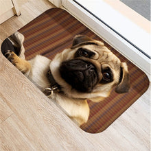 1pcs 40*60cm Cute Pug Husky Dog Pattern Anti-Slip Suede Carpet Door Mat Doormat Outdoor Kitchen Living Room Floor Mat Rug 48302 - DeliverMyCart.com