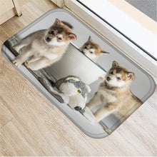 1pcs 40*60cm Cute Pug Husky Dog Pattern Anti-Slip Suede Carpet Door Mat Doormat Outdoor Kitchen Living Room Floor Mat Rug 48302 - DeliverMyCart.com