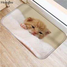 Hongbo Kawaii Welcome Floor Mats Animal Cat Printed Bathroom Kitchen Carpets Doormats Cat Floor Mat for Living Room Anti-Slip - DeliverMyCart.com