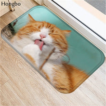 Hongbo Kawaii Welcome Floor Mats Animal Cat Printed Bathroom Kitchen Carpets Doormats Cat Floor Mat for Living Room Anti-Slip - DeliverMyCart.com