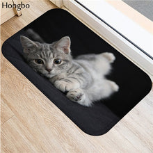 Hongbo Kawaii Welcome Floor Mats Animal Cat Printed Bathroom Kitchen Carpets Doormats Cat Floor Mat for Living Room Anti-Slip - DeliverMyCart.com