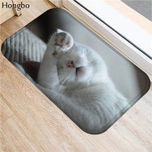 Hongbo Kawaii Welcome Floor Mats Animal Cat Printed Bathroom Kitchen Carpets Doormats Cat Floor Mat for Living Room Anti-Slip - DeliverMyCart.com