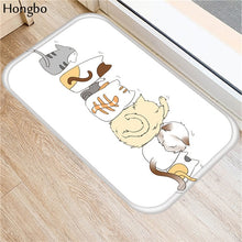 Hongbo Kawaii Welcome Floor Mats Animal Cat Printed Bathroom Kitchen Carpets Doormats Cat Floor Mat for Living Room Anti-Slip - DeliverMyCart.com