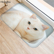 Hongbo Kawaii Welcome Floor Mats Animal Cat Printed Bathroom Kitchen Carpets Doormats Cat Floor Mat for Living Room Anti-Slip - DeliverMyCart.com