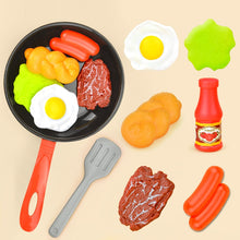 8 PCS Kitchen Food Toys Simulation Kitchenware Play Set Pretend Play Pot Steak Vegetable Bread Hot Dog Omelette Children Girl Toy - DeliverMyCart.com