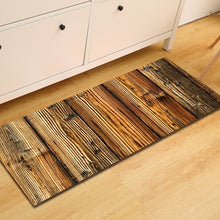 Wood Grain Kitchen Carpet Entrance Doormat Bedroom Hallway Floor Mat 3D Cobblestone Bathroom Water Absorption Anti-slip Long Rug