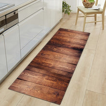 Wood Grain Kitchen Carpet Entrance Doormat Bedroom Hallway Floor Mat 3D Cobblestone Bathroom Water Absorption Anti-slip Long Rug