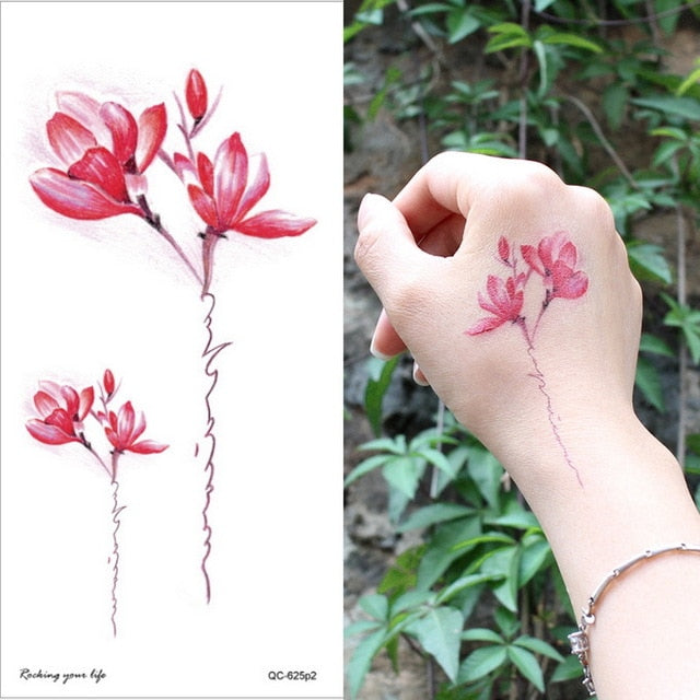 temporary armband tattoos waterproof temporary tattoo sticker flower l –