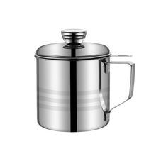 1.3L Stainless Steel Oil Strainer Pot Container Jug Storage Can With Filter Cooking Oil Pot For Kitchen Household Tools