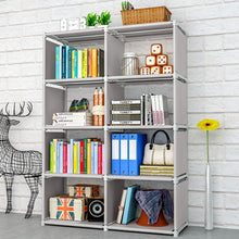 Double Rows  8 Cube Decorative Display Stand Toys Storage Shelf Rack Bookcase Cabinet Organizer Bookshelf Book Display Unit