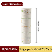 50Pcs/Roll Of Reusable Lazy Rags Bamboo Towels Wet And Dry For Kitchen Dishcloths Hand Towel Rolls Organic Dishwashing Cloth