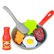 8 PCS Kitchen Food Toys Simulation Kitchenware Play Set Pretend Play Pot Steak Vegetable Bread Hot Dog Omelette Children Girl Toy - DeliverMyCart.com