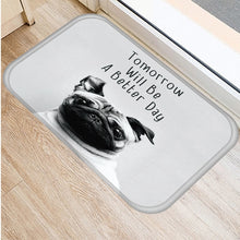 1pcs 40*60cm Cute Pug Husky Dog Pattern Anti-Slip Suede Carpet Door Mat Doormat Outdoor Kitchen Living Room Floor Mat Rug 48302 - DeliverMyCart.com
