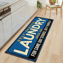 Non-Slip Floor Mat Laundry Room Mat Entrance Doormat Self-Service Laundry Bath Mat Carpet Laundry Room Decor Balcony Rug