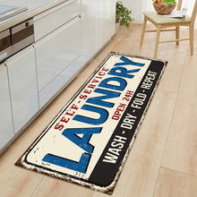 Non-Slip Floor Mat Laundry Room Mat Entrance Doormat Self-Service Laundry Bath Mat Carpet Laundry Room Decor Balcony Rug