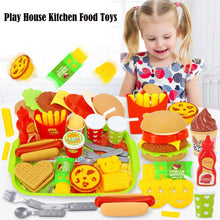 Children kitchen food toys 16 Pcs 22 Pcs/Set Play house simulation toys Burger Fries Hot Dog Set Educational Toys For kids