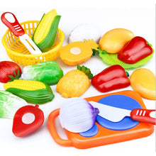 12 PCS Children Play House Toy Cut Fruit Plastic Vegetables Kitchen Baby Classic Kids Toys Pretend Playset Educational Toys